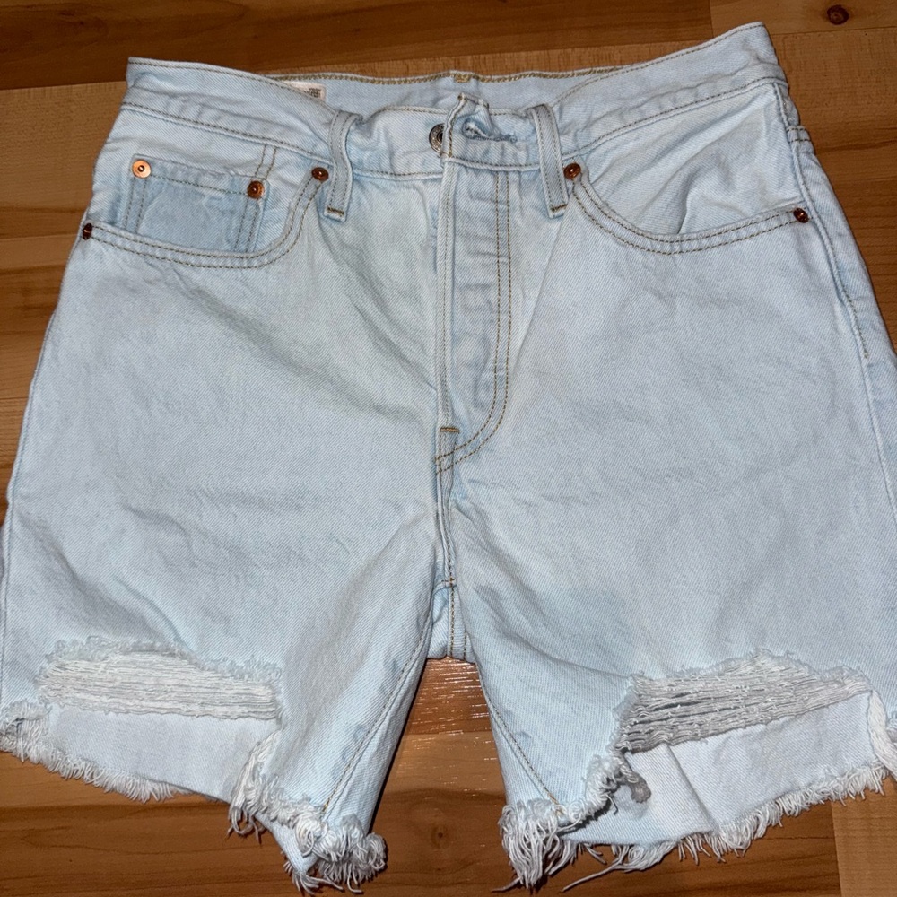 Levi's Light Blue Jean Shorts